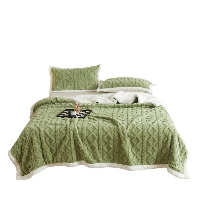 塔芙绒休闲午睡盖毯多功能披肩羊羔绒毯子活动礼品毛毯跨境外贸毯