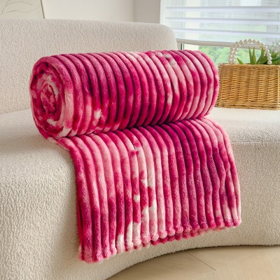 加厚毛毯牛奶绒珊瑚绒法兰绒午休空调毯沙发盖毯办公室礼品小毯子