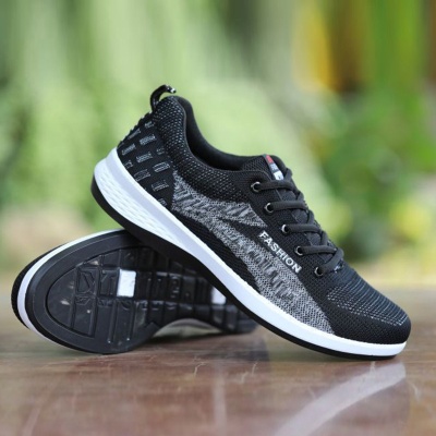 飞织网面鞋男士春夏新款透气舒适健步鞋户外登山跑步运动鞋批发