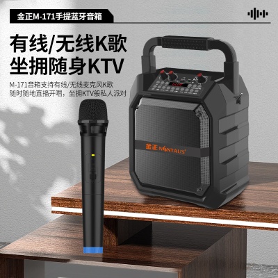 金正 M-171广场舞音响蓝牙户外音箱大音量K歌手提便携式小型移动