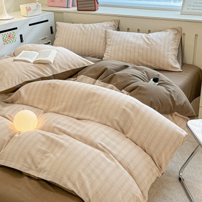 高端新疆长绒棉60支加厚磨毛全棉四件套轻奢床单被套纯棉小三件套