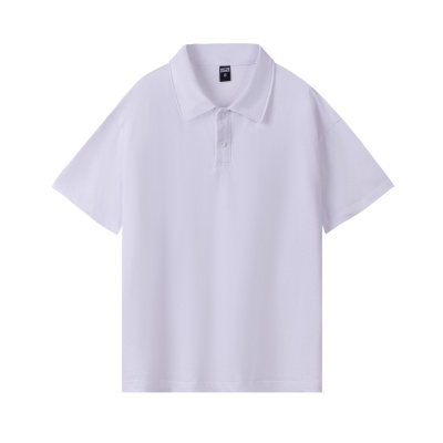 260克重重磅32支双纱纯棉潮款翻领短袖POLO衫男女街拍潮流工作服