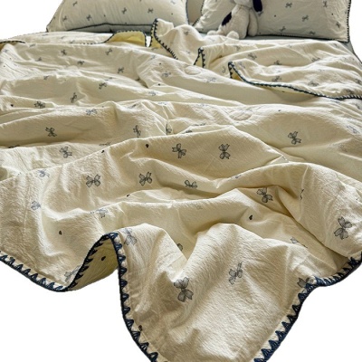 ins风A类夏季新款亲肤超柔针织棉夏被四件套床单夏凉被空调被床品