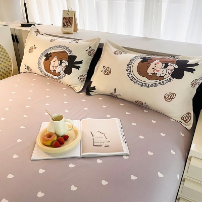 厂家批发全棉芦荟棉学生宿舍儿童卡通床上用品四季通用纯棉四件套