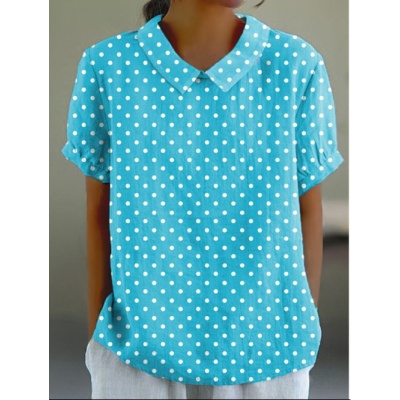 跨境外贸2024夏季女装新款亚马逊宽松印花圆领休闲大码套头女装T