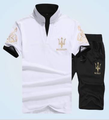 男士短袖t恤韩版潮流男装半袖T体恤休闲帅气搭配一套衣服夏季套装