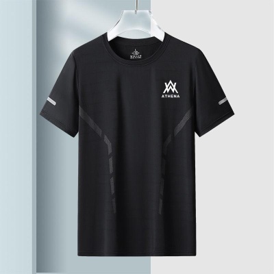 冰丝短袖t恤男士夏季宽松大码男装休闲百搭体恤衫韩版潮流衣服男T