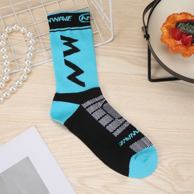 户外运动袜子男中筒骑行通用防滑吸汗透气速干袜山地车公路车长袜