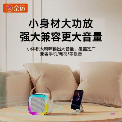 麦克风声卡话筒音响金运升级版唱歌一体机无线蓝牙音箱