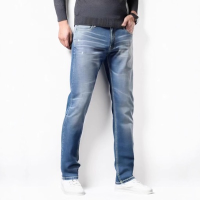 2025年新款跨境外贸男装弹力直筒牛仔裤支持来图打样小批定制