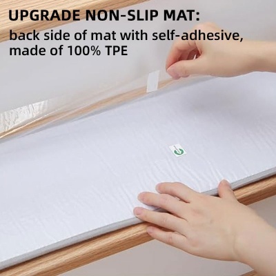 日式仿亚麻楼梯垫家用静音地垫橡胶防滑踏步垫木质地板保护垫批发