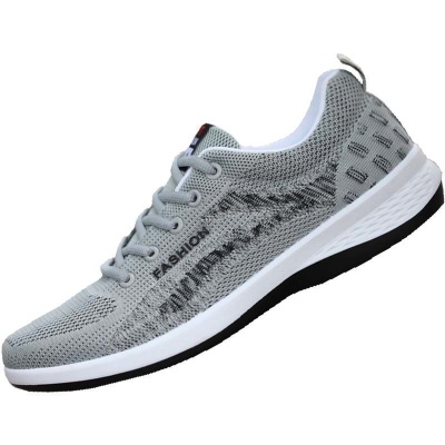 飞织网面鞋男士春夏新款透气舒适健步鞋户外登山跑步运动鞋批发