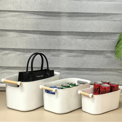 整理收纳置物筐 浴室厨房卫生间塑料盒家用桌面杂物篮子多功能