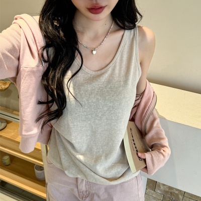 雪花棉春夏季bm慵懒风宽松打底内搭小吊带背心女外穿辣妹无袖上衣
