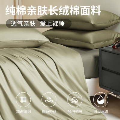 120支全棉四件套100纯棉被套床单高级感新疆长绒棉床笠款床上用品