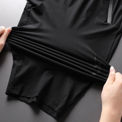 战狼世家新款冰丝七分裤男士夏季薄款宽松休闲运动裤大码速干裤男