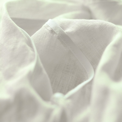 新款法式度假100%纯亚麻衬衣简约百搭慵懒宽松显瘦长袖衬衫女5401