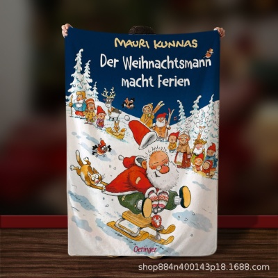 加厚圣诞节双面绒多功能毛毯四季法兰绒diy3D数码印花