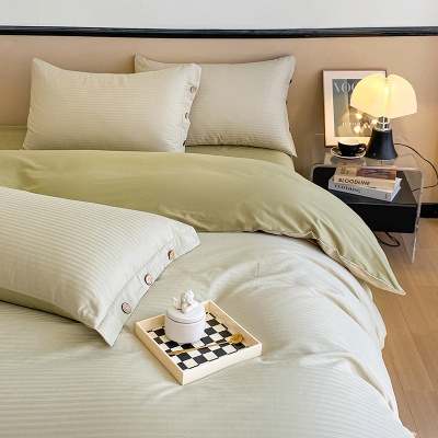 A类60支新疆长绒棉四件套高级感纯棉被套床单三件套感床上用品