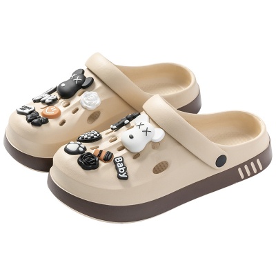 洞洞鞋男款夏季2024新款女男士厚底防滑EVA凉鞋男生开车洞洞拖鞋