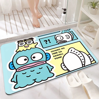 卡通浴室吸水地垫硅藻泥趣味卫生间防滑脚垫厕所门口耐脏速干垫子