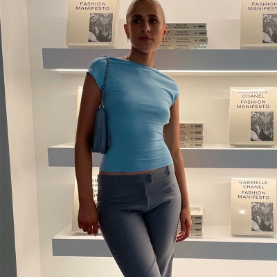 夏挖空露背上衣紧身短袖露脐半高领纯色辣妹性感欧美女装T恤