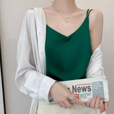 2025夏季大码美背吊带女薄款外穿背心女装内搭性感吊带上衣服饰夏