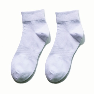现货运动袜 黑白经典精梳棉男女短袜吸汗透气户外跑步袜厂家直销