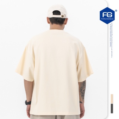 澜海男装2025春夏新品重磅300g全视之眼美式潮牌复古高街短袖T恤