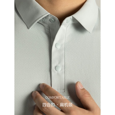 【凉感索罗娜】珠地短袖polo衫男夏季抗UV速干商务轻奢防晒7A抗菌