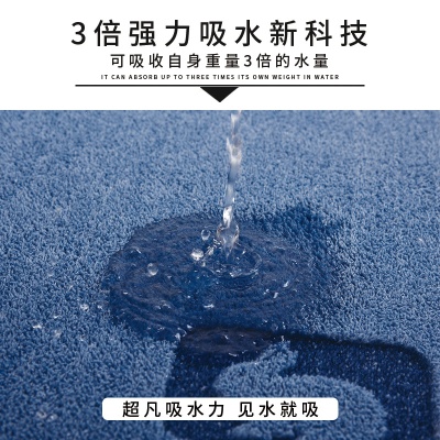 半圆记忆棉地垫浴室吸水脚垫卫生间防滑厕所门口地毯门垫家用垫子