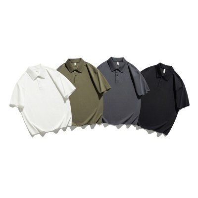 LKTM男装#夏季新款简约polo衫男宽松休闲凉感透气速干翻领短袖T恤
