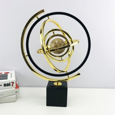 欧式简约地球仪现代创意摆件办公室桌面客厅酒柜摆设家居装饰品