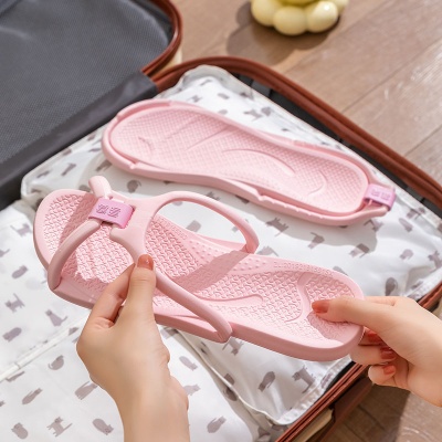 旅行便携式折叠拖鞋女新款出差专用浴室可洗澡防滑旅游沙滩凉鞋男