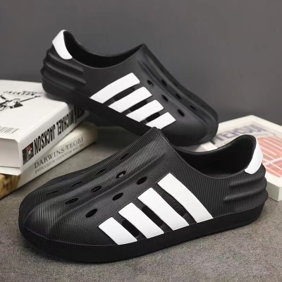 踩屎感洞洞鞋男款夏季外穿运动两穿包头拖鞋大码沙滩凉鞋夜市批发