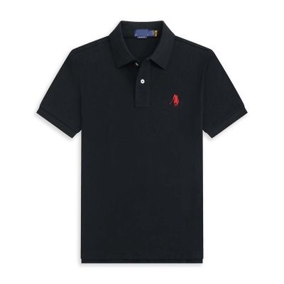 跨境外贸男装保罗polo衫男士短袖T恤翻领珠地棉刺绣小马标体恤衫