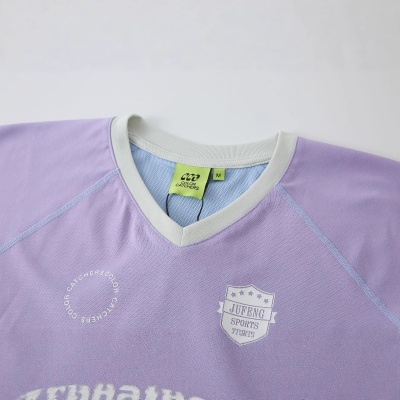 拼接定制V领短袖女式T恤女装2025夏季薄款吸汗透气修身显瘦上衣