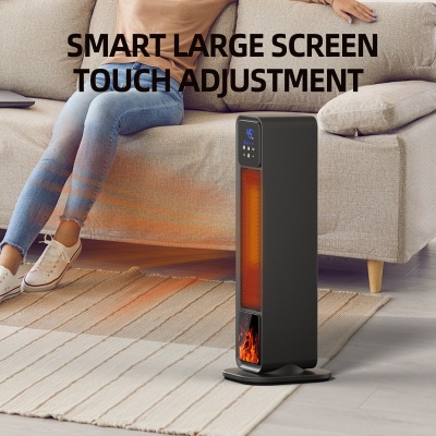 新款暖风机家用立式电暖器速热热风机小太阳火焰摇头跨境取暖器