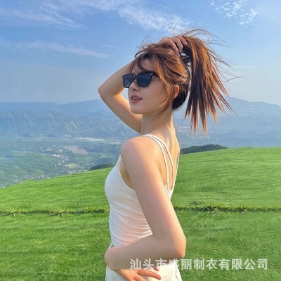 赵璐思同款美背吊带背心女带胸垫内搭外穿固定杯无袖休闲打底上衣