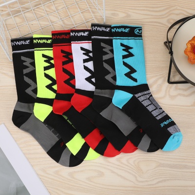 户外运动袜子男中筒骑行通用防滑吸汗透气速干袜山地车公路车长袜