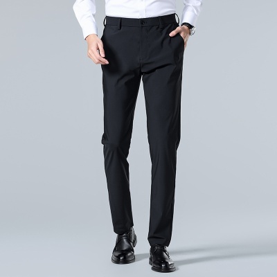 【免烫四面弹】男士冰丝休闲裤春夏新款商务西裤工装凉感直筒裤男