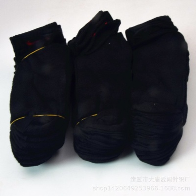 现货男夏季透气网眼短筒船袜纯色运动旅行足浴地毯一次性袜子批发