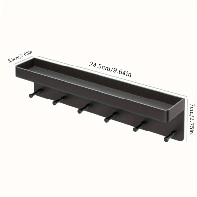 亚马逊爆款免打孔钥匙置物架 浴室收纳架 门后钥匙扣小物件收纳架