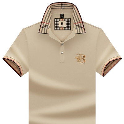 啄木鸟正品大牌男装夏季短袖t恤男士格子宽松翻领潮牌polo衫男式