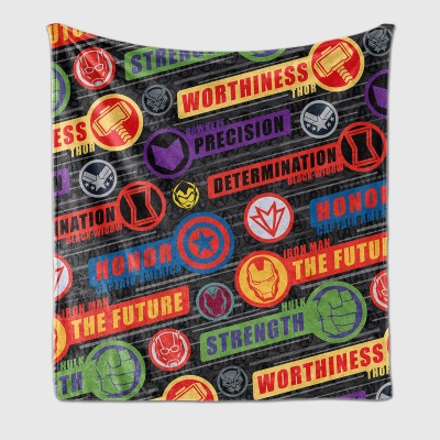 亚马逊热卖漫威蜘蛛侠跨境法莱绒毛毯一件代发卡通印花加厚毯子数