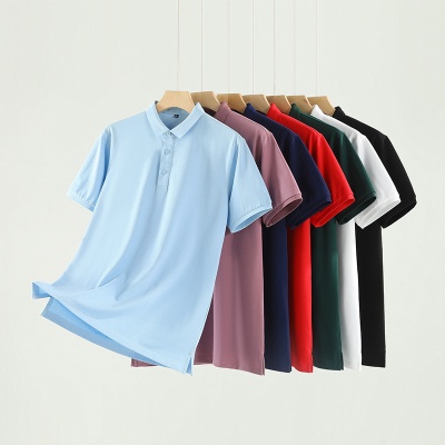 长绒棉polo衫定制工作服印logo翻领短袖t恤定做高端团队工衣刺绣