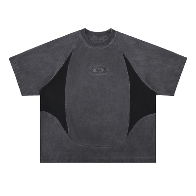 SUP男装|2025春夏季新品潮牌异形分割拼接解构机能水洗短袖T恤男