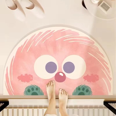 卡通浴室吸水地垫趣味卫生间门口硅藻泥防滑脚垫家用厕所速干地毯