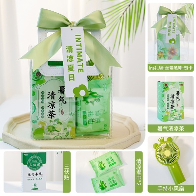 高温慰问礼包员工福利夏日福利送清凉风扇大礼包防暑降温用品套装