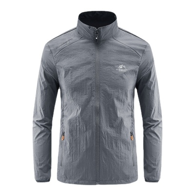 夏季冰丝速干防晒衣男士立领休闲薄款外套户外运动透气男装皮肤衣